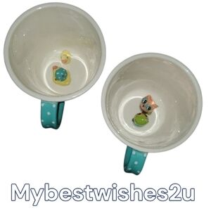 Polka Dot Mugs with Animal Figures